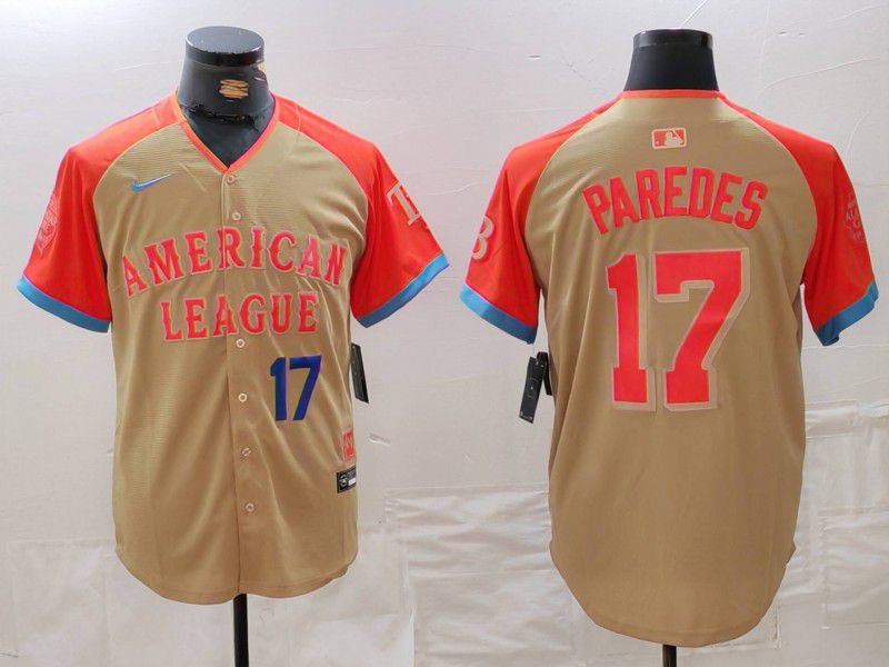 Men Tampa Bay Rays #17 Paredes Orange All star 2024 Nike MLB Jersey style 5